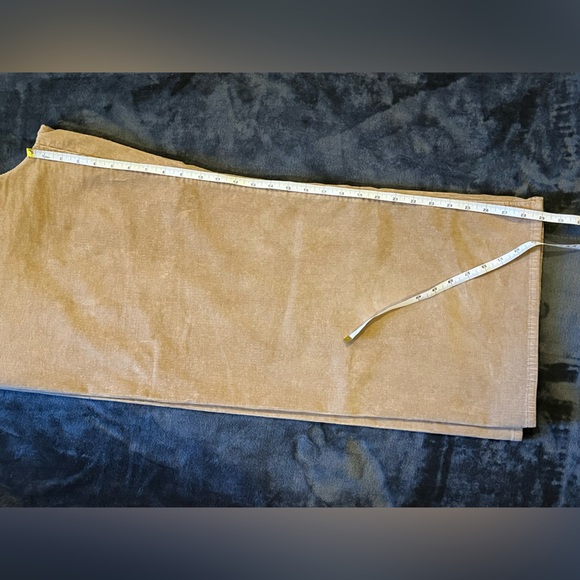 Wide leg corduroy pants. High rise ankle length. 98% cotton. Khaki/ tan 16 NWOT - Picture 15 of 16